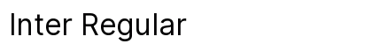 Inter Regular font free download