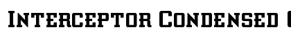 Interceptor Condensed Condensed font free download