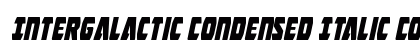 Intergalactic Condensed Italic Condensed Italic preview
