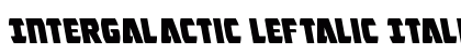 Intergalactic Leftalic Italic font free download