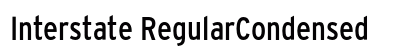 Interstate RegularCondensed font free download