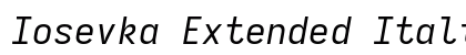 Iosevka Extended Italic Preview