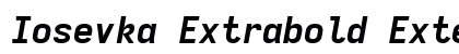 Iosevka Extrabold Extended Italic Preview