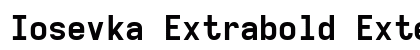 Iosevka Extrabold Extended Regular Preview