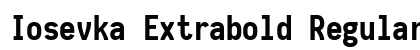 Iosevka Extrabold Regular font free download