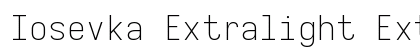 Iosevka Extralight Extended Regular Preview