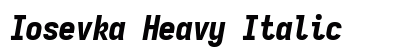 Iosevka Heavy Italic font free download