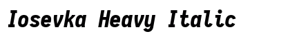 Iosevka Heavy Italic Preview