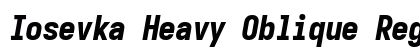 Iosevka Heavy Oblique Regular preview Iosevka Heavy Oblique Regular preview