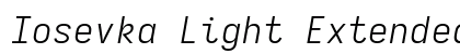 Iosevka Light Extended Italic font free download