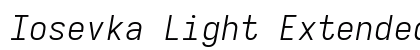 Iosevka Light Extended Oblique Regular font free download