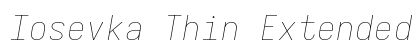 Iosevka Thin Extended Oblique Regular font free download
