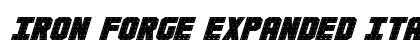 Iron Forge Expanded Italic Expanded Italic font free download