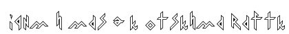 Iron H Metal Outline Regular Font Preview