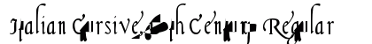 Italian Cursive, 16th Century Regular font free download