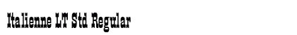 Italienne LT Std Regular Font Preview
