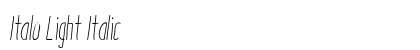 Italo Light Italic Preview