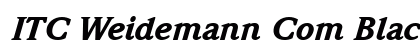 ITC Weidemann Com Black Italic font free download