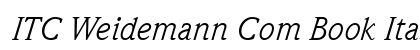 ITC Weidemann Com Book Italic font free download