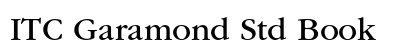 ITC Garamond Std Book font free download