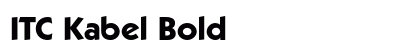 ITC Kabel Bold Preview