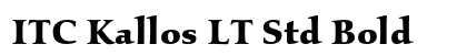 ITC Kallos LT Std Bold Preview