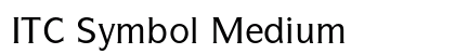 ITC Symbol Medium Preview