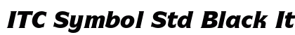 ITC Symbol Std Black Italic font free download