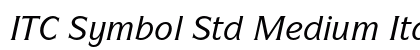 ITC Symbol Std Medium Italic Preview