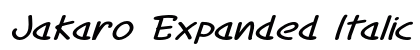 Jakaro Expanded Italic font free download