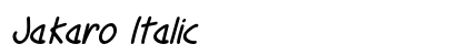 Jakaro Italic font free download