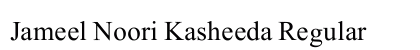 Jameel Noori Kasheeda Regular font free download