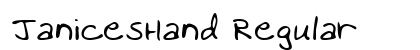 JanicesHand Regular Font JanicesHand Regular Font Preview