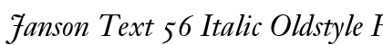 Janson Text 56 Italic Oldstyle Figures Preview