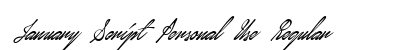 January Script Personal Use Regular Font Preview