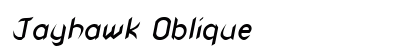 Jayhawk Oblique Font Preview