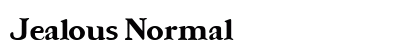 Jealous Normal font free download