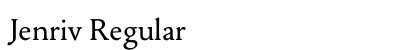 Jenriv Regular font free download