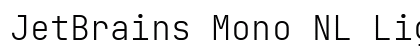 JetBrains Mono NL Light Preview