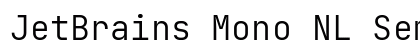 JetBrains Mono NL Semi Light Preview