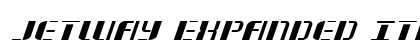 Jetway Expanded Italic Expanded Italic Font Preview