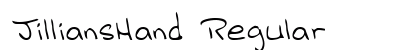 JilliansHand Regular font free download