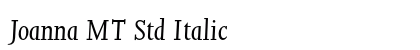 Joanna MT Std Italic Font Preview