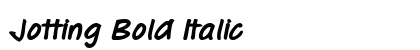 Jotting Bold Italic font free download