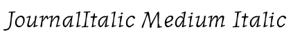 JournalItalic Medium Italic Preview
