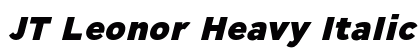 JT Leonor Heavy Italic Bold Italic preview JT Leonor Heavy Italic Bold Italic preview
