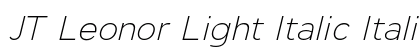 JT Leonor Light Italic Italic preview JT Leonor Light Italic Italic preview