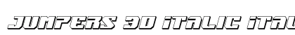 Jumpers 3D Italic Italic Font Preview