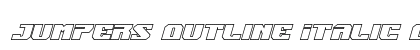 Jumpers Outline Italic Outline Italic font free download