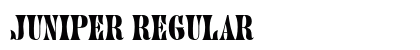 Juniper Regular font free download